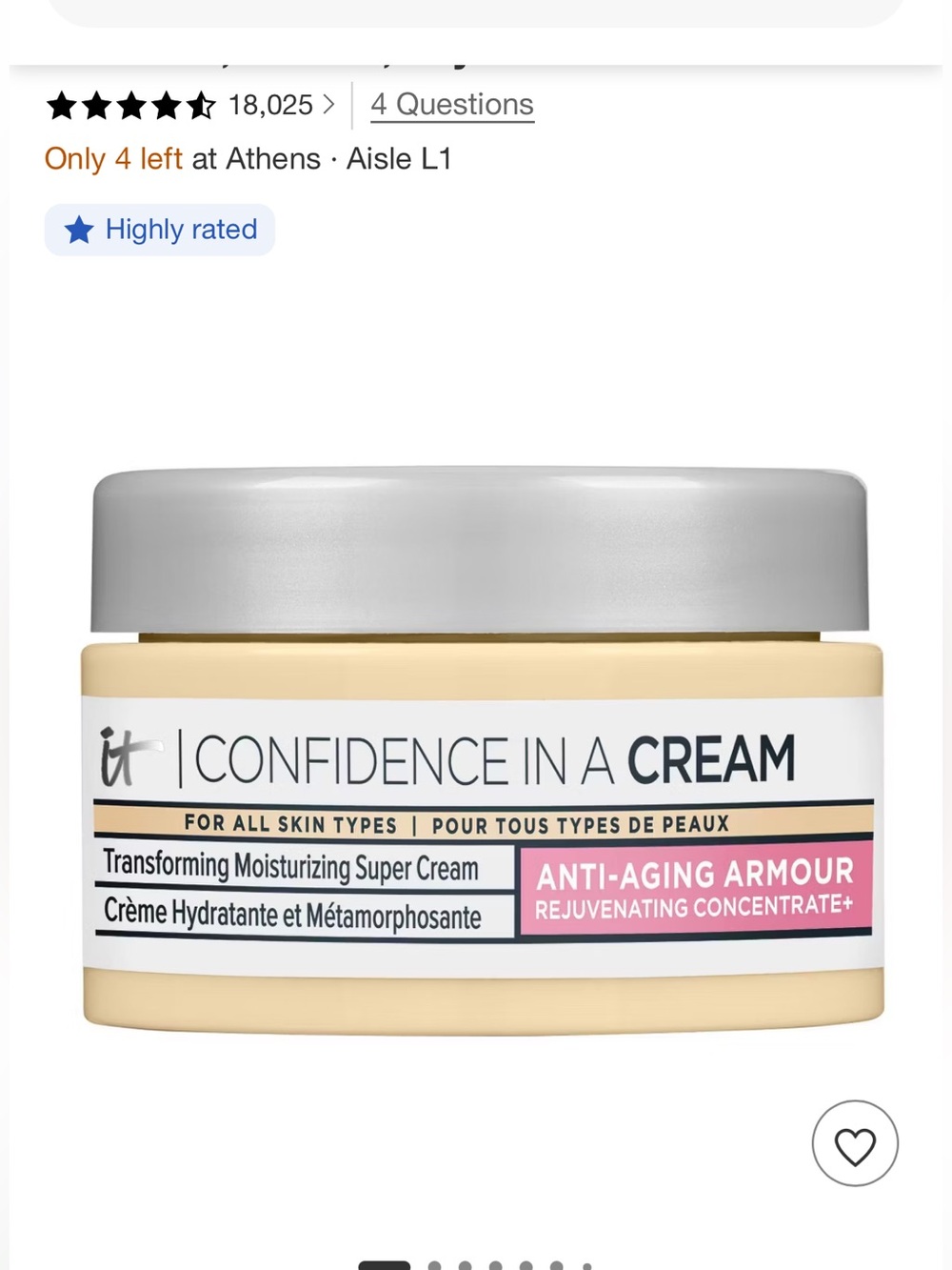 it cosmetics Confidence In A Cream